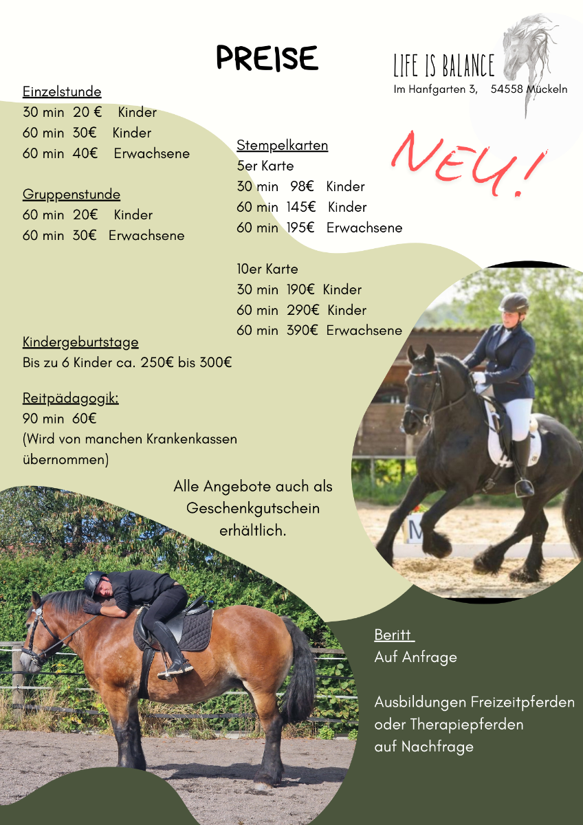 Ponyreiten und Unterstützung